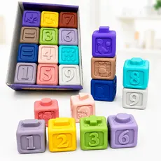 Brinquedo Bloco De Empilhar Montar Cubos Educativo Infantil para Banho