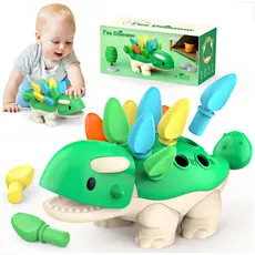 Brinquedo Dinossauro Educativo Encaixe Peças Pedagógico Montessori