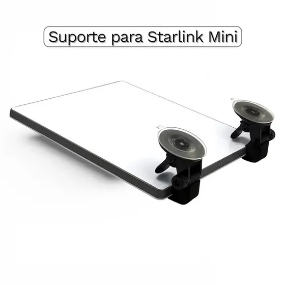 Suporte Veicular Starlink Mini Resistente | Ventosa Forte Sem Cola | Sem Multas | Painel Carro