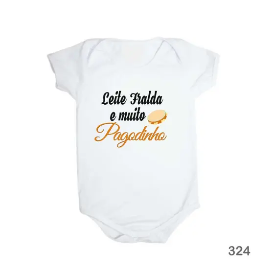 Body Bori de Bebê Leite Fralda e Muito Pagode