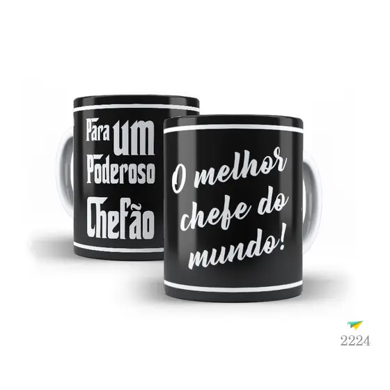 Caneca Personalizada Chefe Poderoso Chefão Melhor Chefe do Mundo