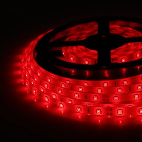 Fita led vermelha 5m 5050 C/silicone Ip65 mais fonte de alimentação 2A fita led para decoração