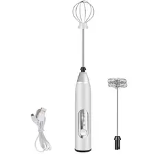 Batedor Misturador Mixer Elétrico para Bebidas Leite Café Clara de Ovo 2 em 1