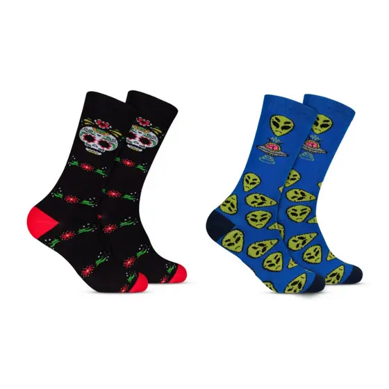 Meias Masculina Cano Alto Longo Estampada Algodão 39/43 Hoahi Style Original