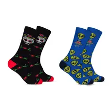 Meias Masculina Cano Alto Longo Estampada Algodão 39/43 Hoahi Style Original
