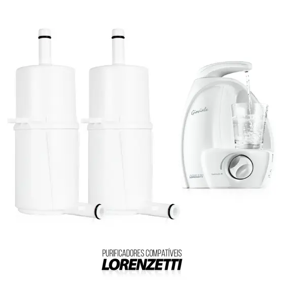2 ou 1 Unidade de Refil Filtro Gioviale Compatível Lorenzetti Vela RPC-01 GIO Carvão Ativo