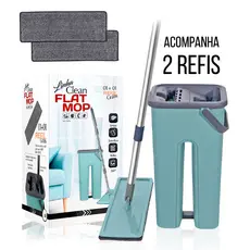 Mop Limpeza Profissional Mop Flat Rodo de Limpeza Esfregão Limpeza mobi Com 2 Refis