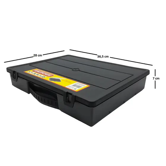 MALETA ORGANIZADORA CINZA ESCURO COM TAMPA PRETA EASYCASE