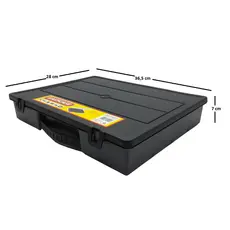 MALETA ORGANIZADORA CINZA ESCURO COM TAMPA PRETA EASYCASE