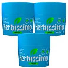 Kit 3 Unidades Desodorante Creme Herbíssimo Sensitive 55g