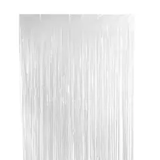 Cortina Metalizada Decoração Branca 100x200cm - 01 unid