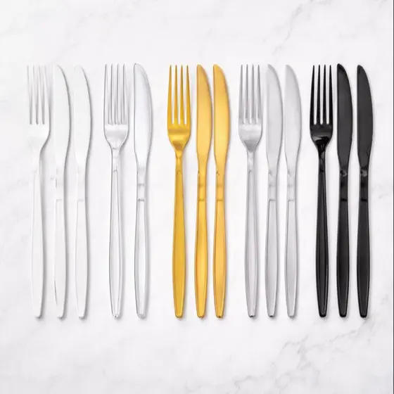 Kit Talher 50 Garfos e 50 Facas Refeição Reforçado Churrasco