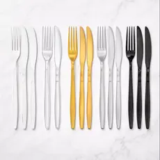 Kit Talher 50 Garfos e 50 Facas Refeição Reforçado Churrasco