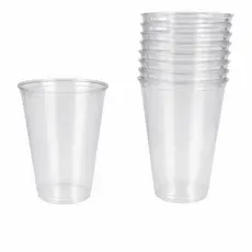 50 Copos Acrílico 200ml Resistente Lavável Descartável Cristal