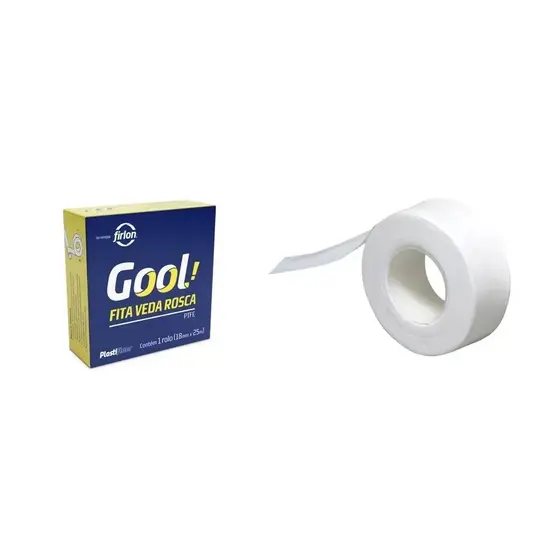 60 Un Fita Teflon Veda Rosca 18 mm x 25m  Gool Profissional