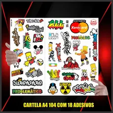 Adesivo moto, bike, capacete, note, carro cartela 105 35 adesivos