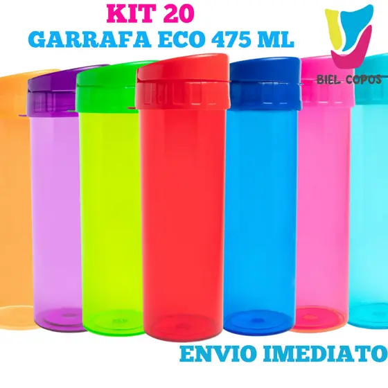 Kit 20 Garrafa Eco World 475 ML