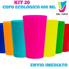 Kit 20 Copo Ecológico 600 mL- Copo Carnaval