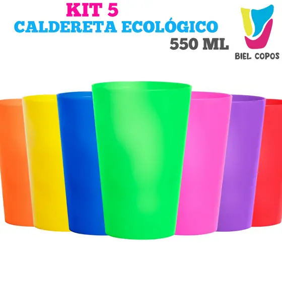 Kit 5 Copos Caldereta 550ml - Premium