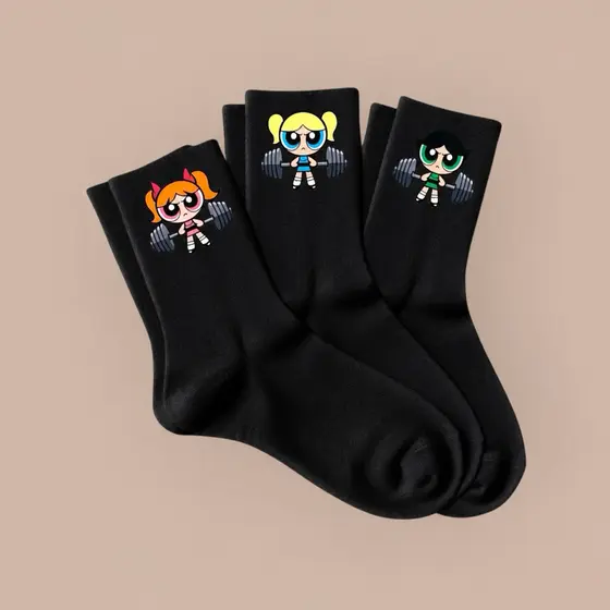 Kit Meias Meninas Poderosas Maromba Academia Crossfit  Personalizadas
