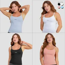 Kit 4 Regata Camiseta Alcinha Fitness Feminino Liso Poliamida Tank Top Slim Academia Verão