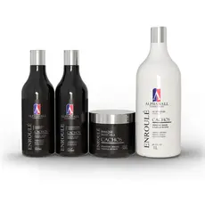 Kit para cachos tradicional 4 produtos Sh,Cond ,Máscara e Ativador Alphahall