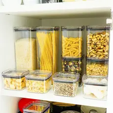Kit de Organizadores Pote Hermético Empilhável em Acrílico Organizador para Alimentos
