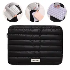 Bolsa Para Notebook Premium Metalizada Capa Protetora Puffer Acolchoada Macia À Prova De Choque Carteira Porta Documento