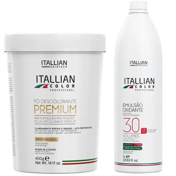 Pó Descolorante Itallian Color Premium Powder + Ox 30vol