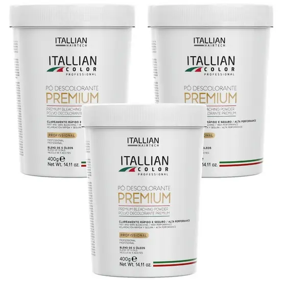 3 Unidades Pó Descolorante Premium Itallian 400g