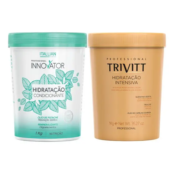 Mascara 1 Kg Trivitt  Hidratacao 1 Kg Innovator Itallian Col