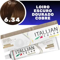 Coloração Itallian Color Louro Escuro Dourado Cobre 6.34 60g