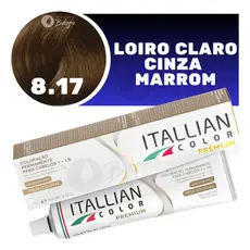 Coloração Itallian Color Louro Claro Cinza Marrom 8.17 60g
