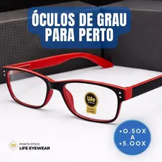 Óculos Grau +0.50 Ate +5.00 Emborrachado com Rebites Metálicos Leitura Descanso Vermelho com Preto