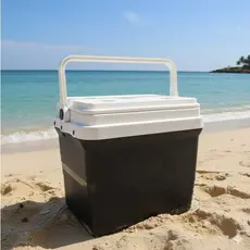 CAIXA TÉRMICA PARA GELO COOLER 42 L PRETA ALÇA QUALIDADE XPLAST PRAIA CAMPING FESTA CHURRASCO TOP