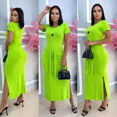 vestido longo de amarrar , tamanho único g veste do 40 ao 44 tecido Romântic