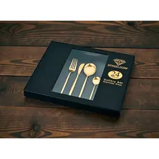 Jogo 24 Talheres Utensílios Cozinha Luxo Inox Dusseldorf Luxo Aço inoxidável NOVA OFERTA!