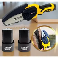 Motosserra Mini Elétrica Bateria Recarregável + 2 baterias mini serra Promoção