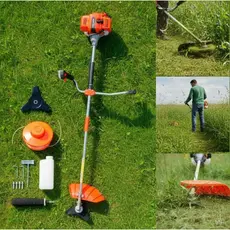 Roçadeira a Gasolina 75cc Profissional 2Tempos Nakasaki Jardim e Agricultura Completa com Acessórios