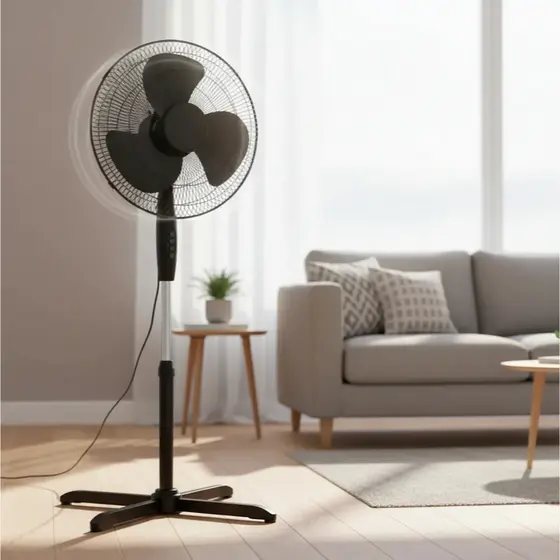 Ventilador de Coluna de Chão Turbo, Super Vento Forte, Alta Eficiência e 3 Velocidades Reguláveis