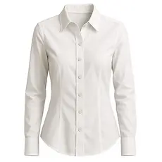 Camisa Social Feminina tradicional manga longa de botões
