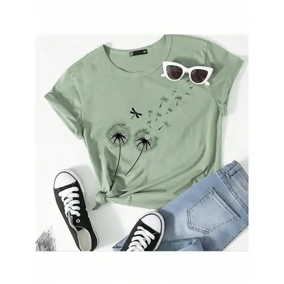 Camisetas Lindas T-shirts Estampadas Femininas Blusas