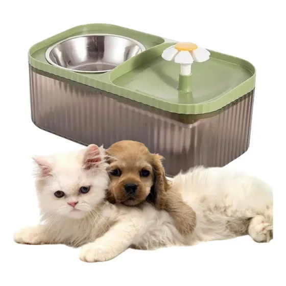 Fonte De Agua Bebedouro E Comedouro De Cães E Gatos 3 Litros