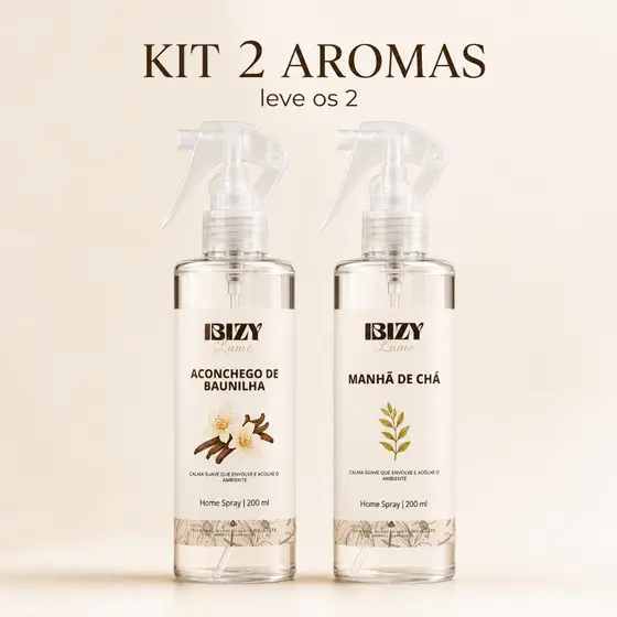 Home Spray Aromatizador de Ambiente Chá Branco 200ml Lavabo Quarto Perfumado