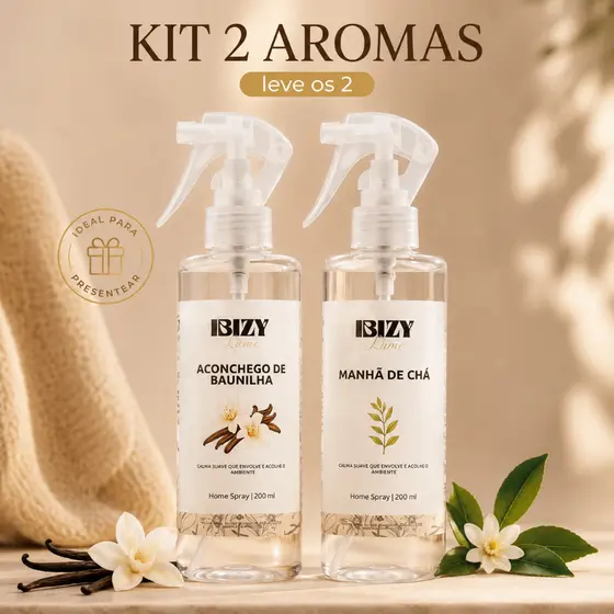 Home Spray Aromatizador Ambiente 200ml Baunilha | Perfume Quarto Sala Lavabo