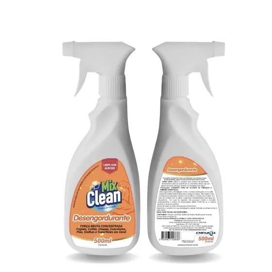 Desengordurante Limpeza Pesada Mix Clean Frasco 500ml Neutro