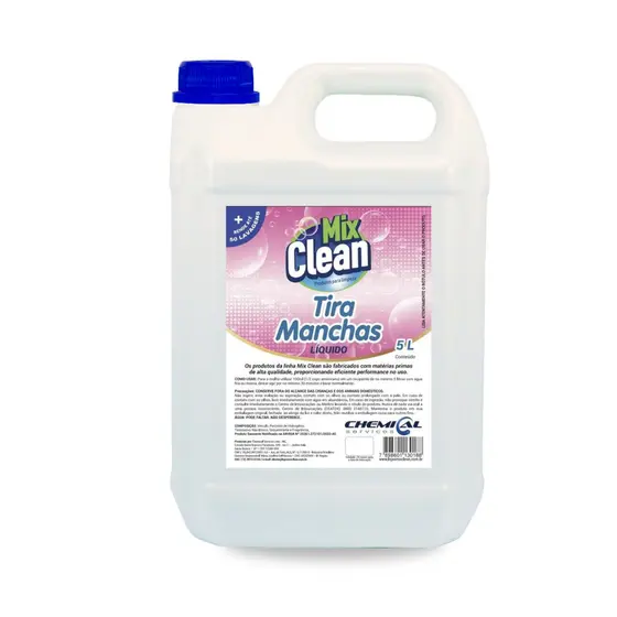 Tira Manchas Roupas Claras Escuras Mix Clean Galão 5 Litros