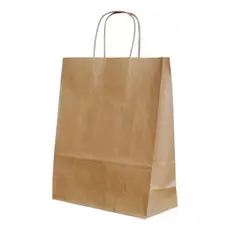 Sacola De Papel P 21,5x15x8cm 100un Kraft Monolúcido C/ Alça