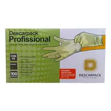 Luva de látex Multiuso com pó descartável para cozinha, limpeza, estética, beleza - Descarpack