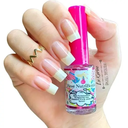Esmalte Base Fortalecedora de unhas - Nutribomba 9ML - Crescimento Rápido Brilho Natural Esmalte com Cálcio